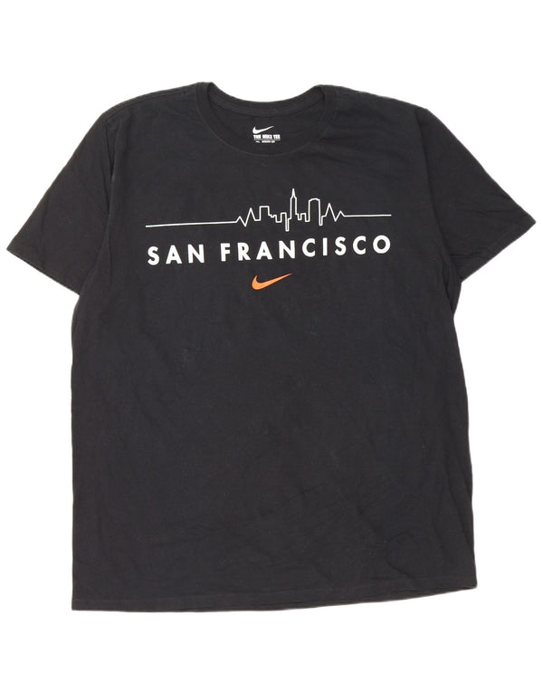 Nike Homme San Francisco Graphic T-Shirt Top XL Noir Coton