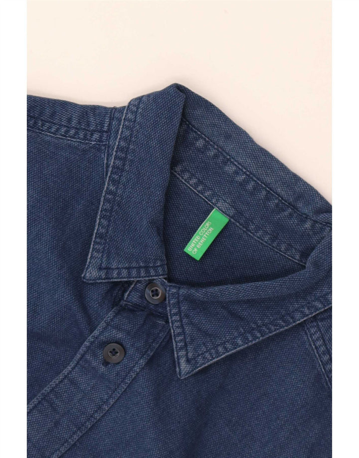 Benetton Chemise Homme Small Bleu Marine