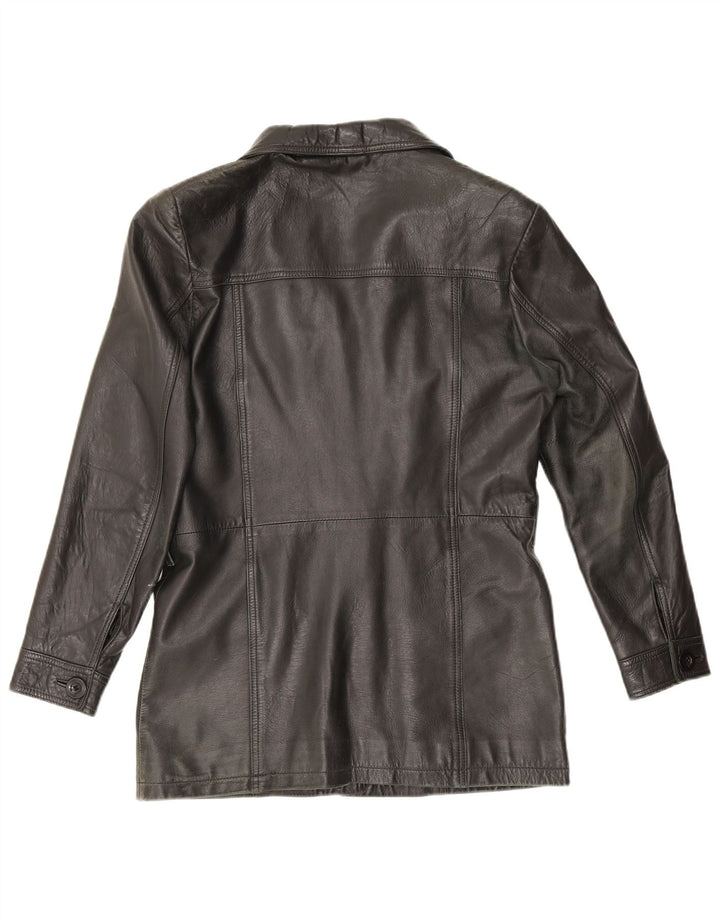 Matinee Veste en cuir pour femme UK 14 Medium Noir