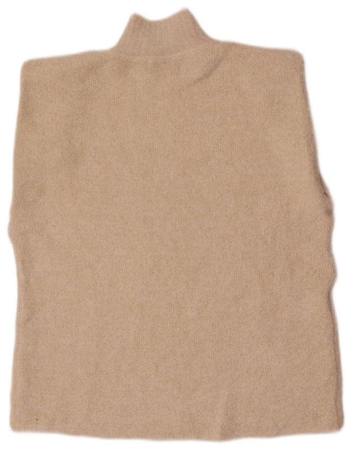 Zara Débardeur surdimensionné pour femme UK 10 Petit acrylique blanc cassé