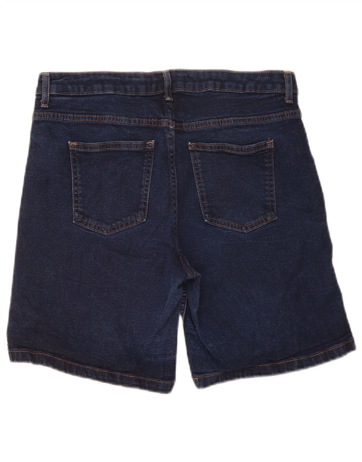 Marks & Spencer Short en jean pour femme UK 12 Medium W30 Bleu marine Coton
