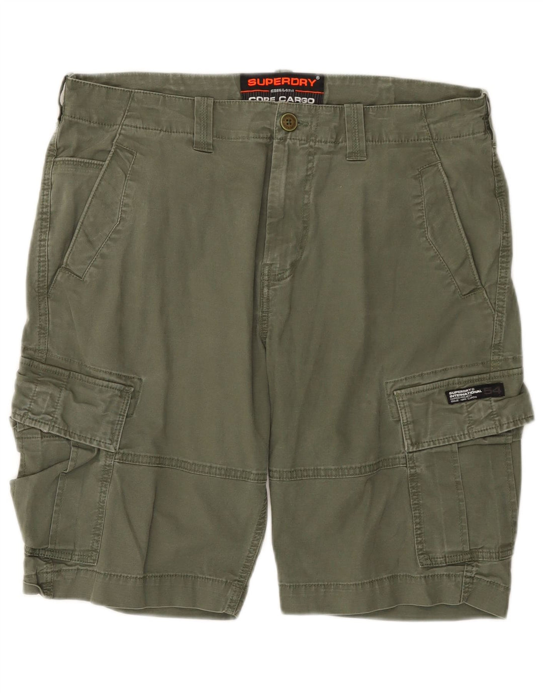 SUPERDRY Short Cargo Homme W36 Large Kaki Coton
