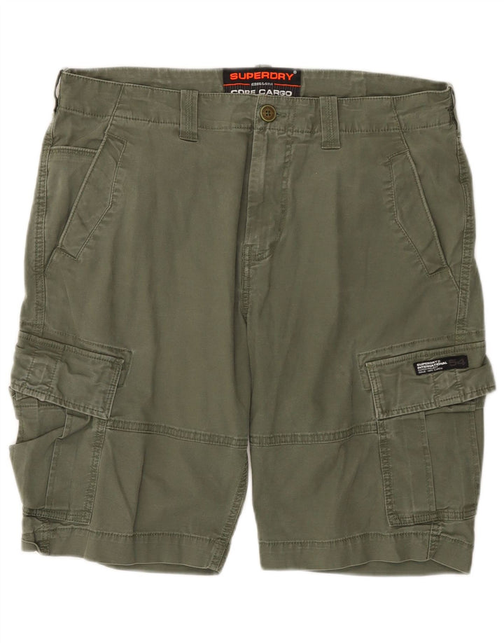SUPERDRY Short Cargo Homme W36 Large Kaki Coton