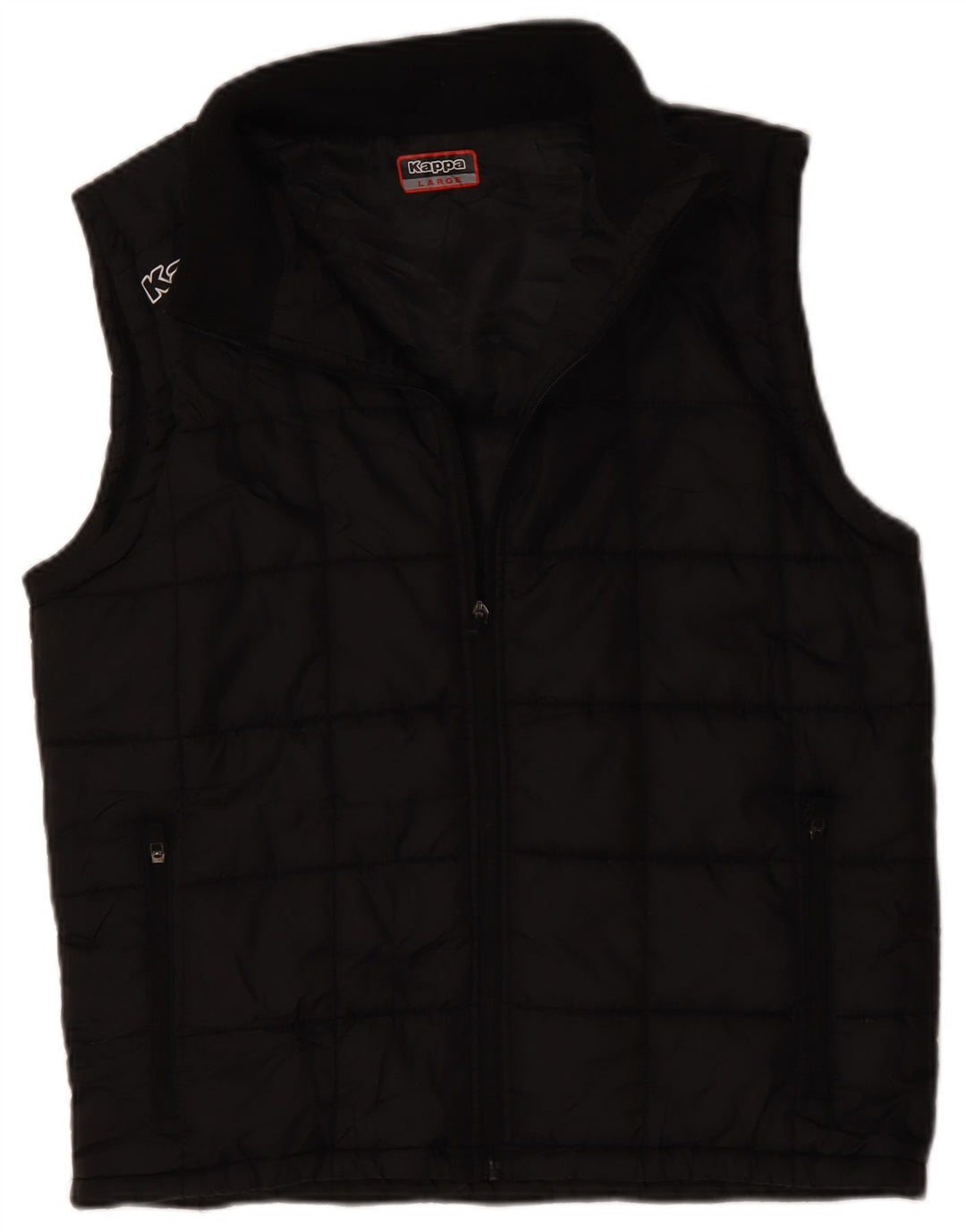 Kappa Gilet rembourré pour homme UK 40 Large Noir Polyester