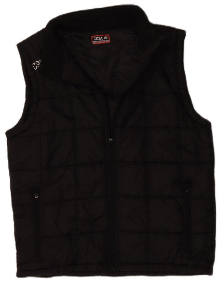 Kappa Gilet rembourré pour homme UK 40 Large Noir Polyester
