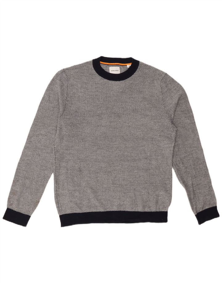 JACK & JONES Pull col rond homme grand gris acrylique