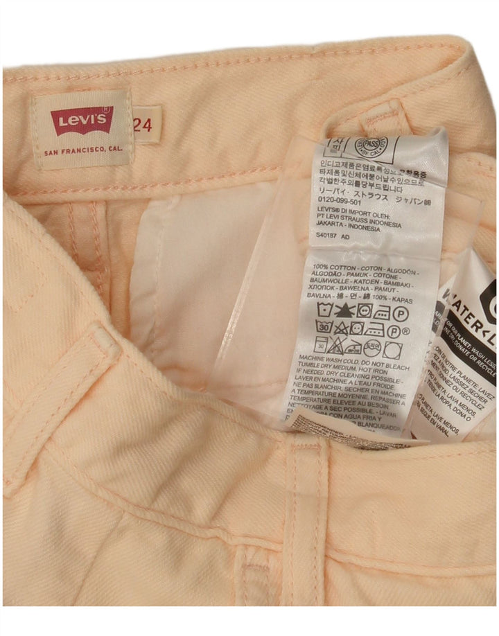 LEVI'S Pantalon Cargo Fuselé Taille Haute Femme W24 L28 Coton Rose