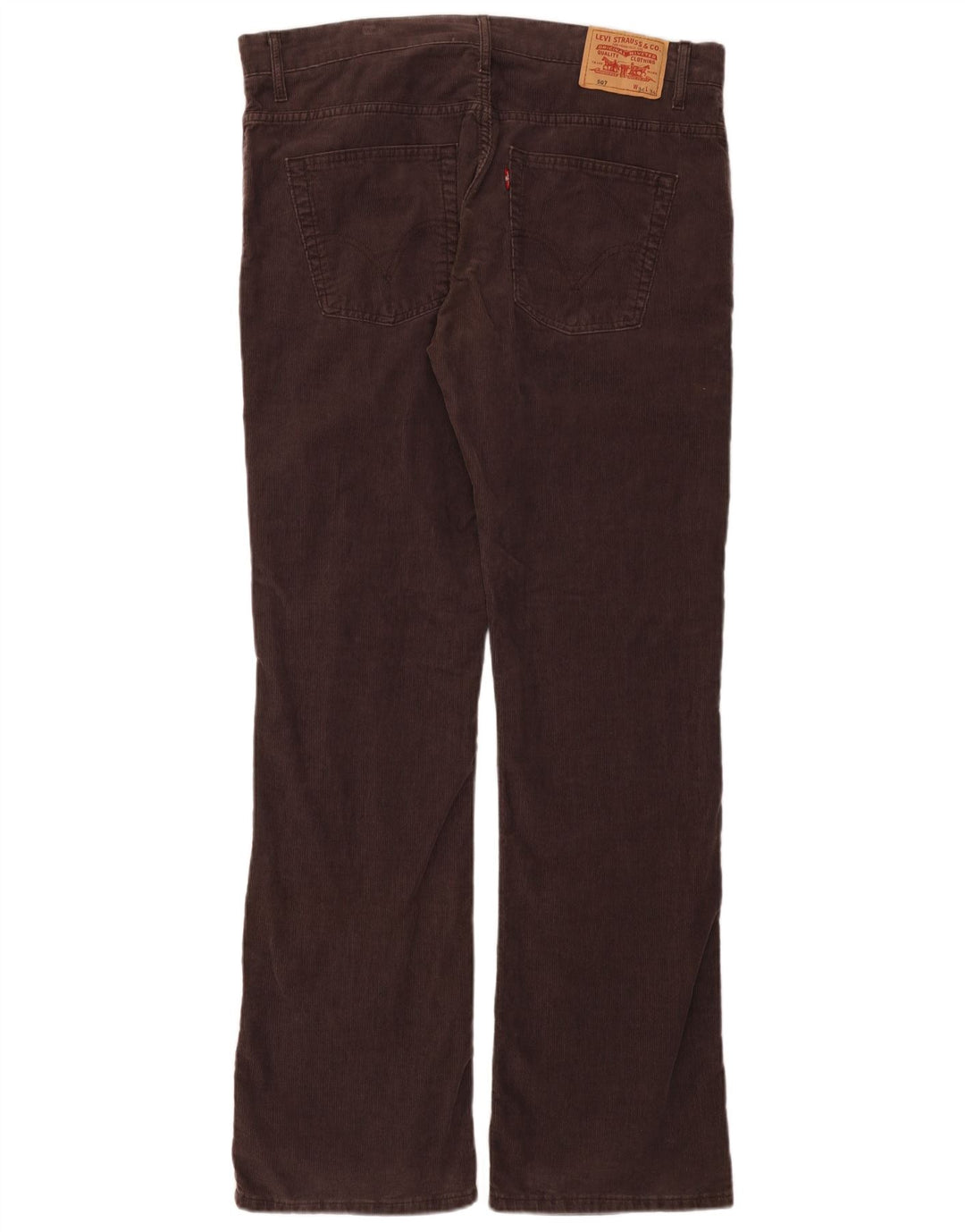 LEVI'S Pantalon Bootcut en Velours Côtelé 507 Homme W36 L34 Marron Coton