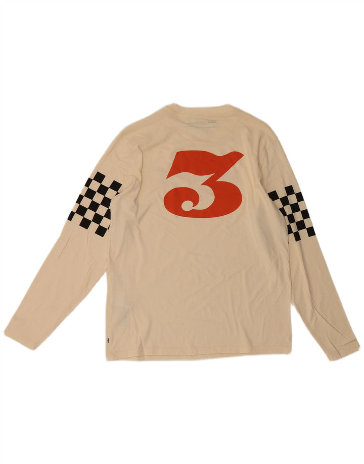 Levi's Haut Graphique à Manches Longues Coupe Standard Homme Blanc Cassé Géométrique