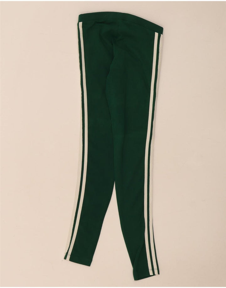 Adidas Leggings Femme UK 8 Petit Vert Coton