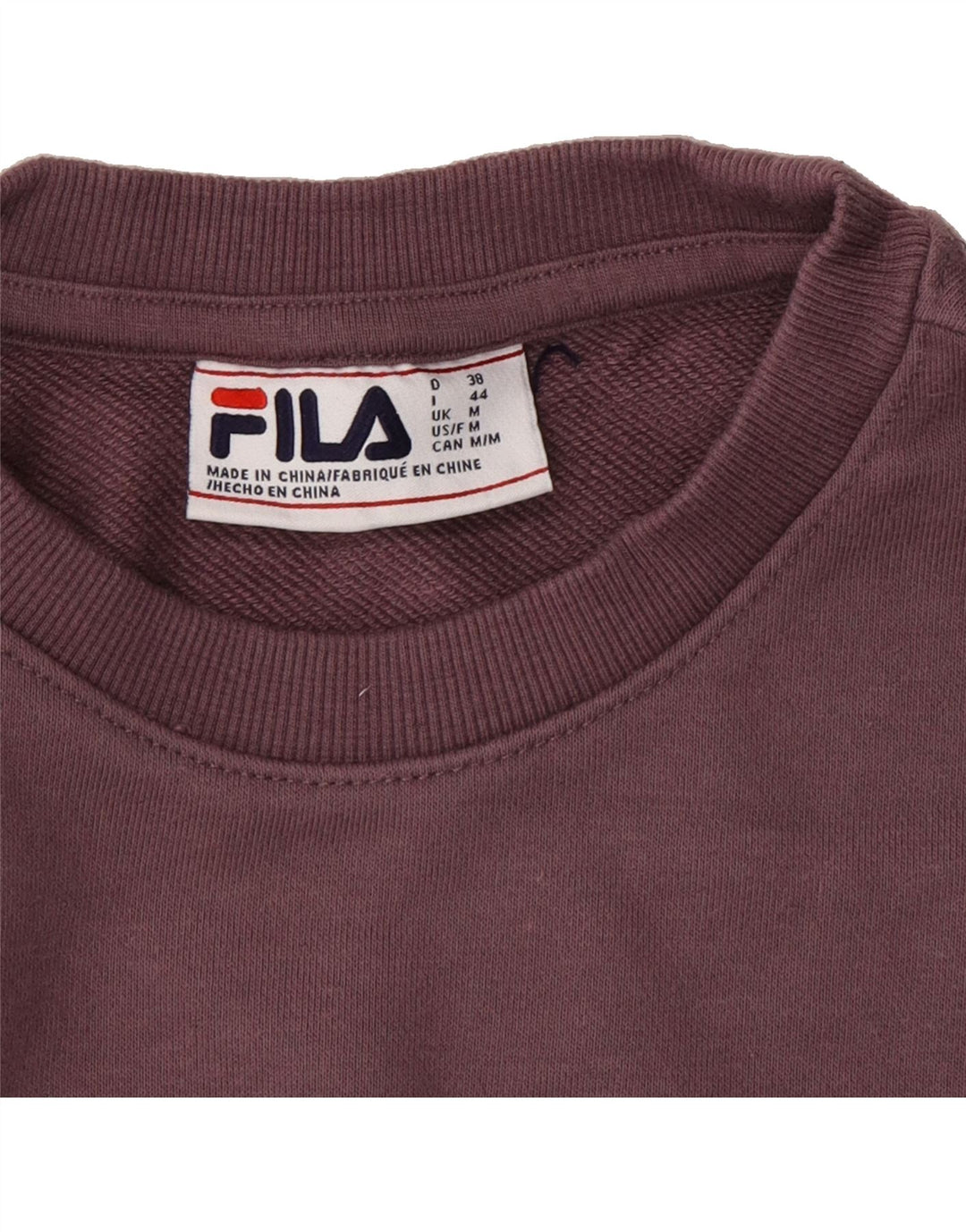 FILA Womens Sweatshirt Jumper UK 14 Medium Purple Cotton Vintage Fila and Second-Hand Fila from Messina Hembry 