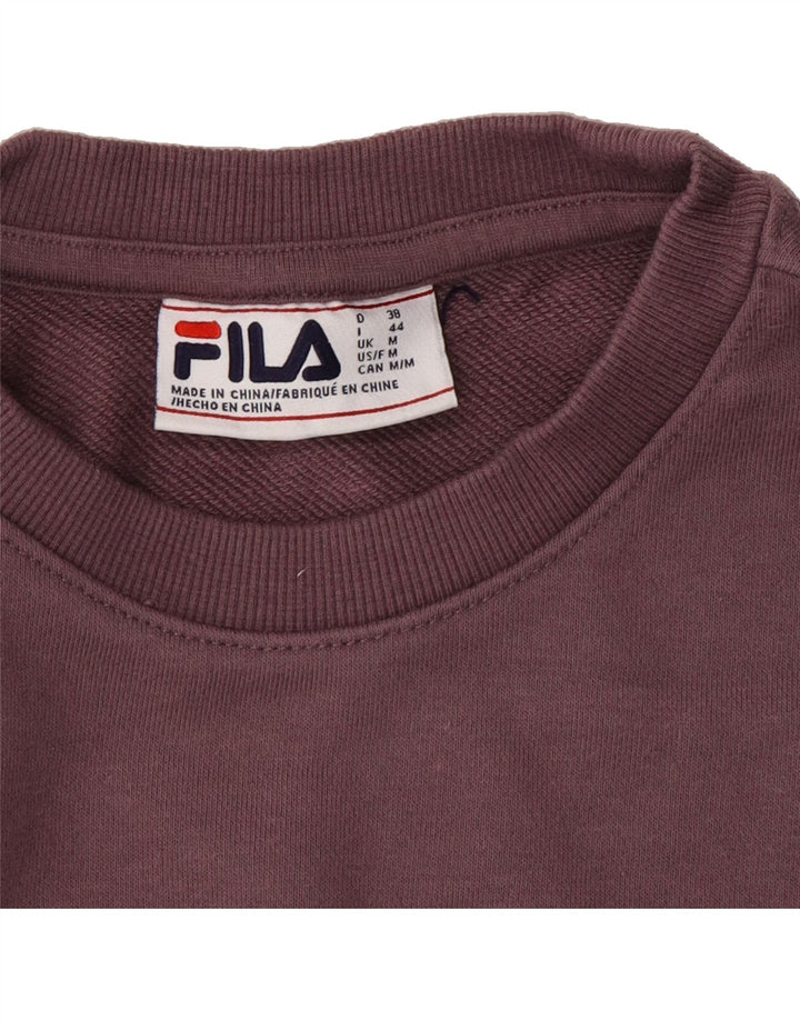 FILA Womens Sweatshirt Jumper UK 14 Medium Purple Cotton Vintage Fila and Second-Hand Fila from Messina Hembry 