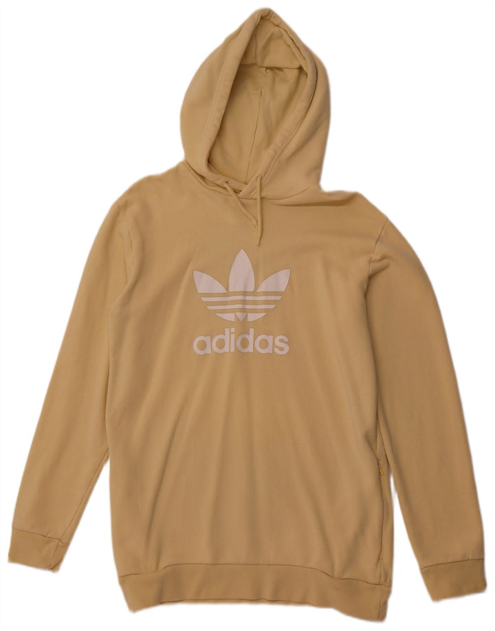 ADIDAS Pull à capuche graphique pour homme en coton jaune moyen