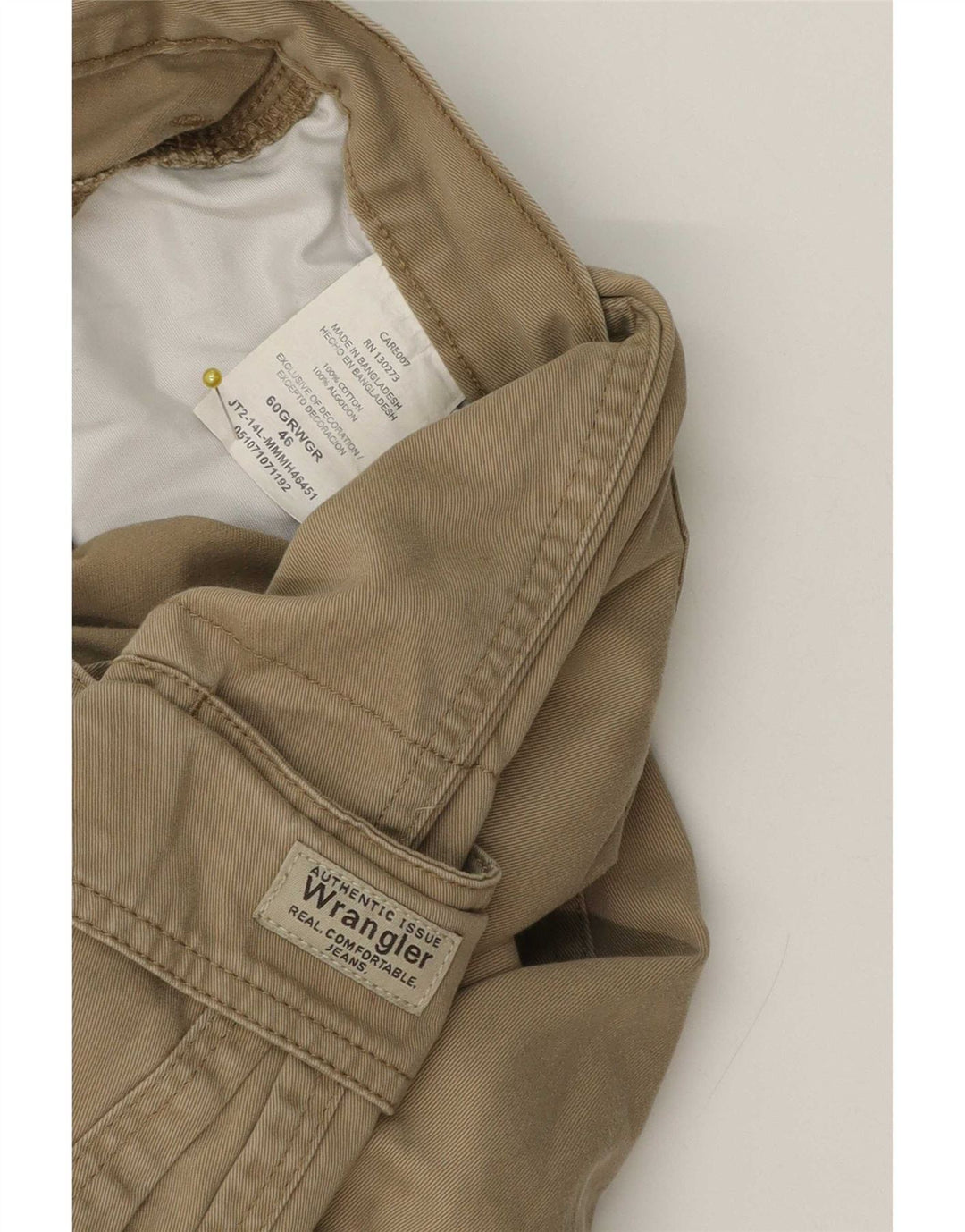 Wrangler Short Cargo Homme W46 3XL Kaki Coton