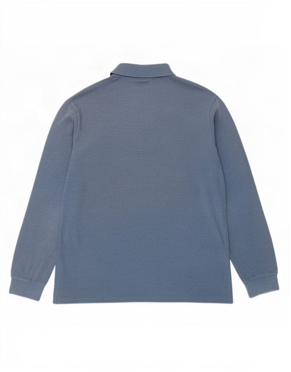 Lacoste Polo à manches longues pour homme Taille 3 Petit coton bleu