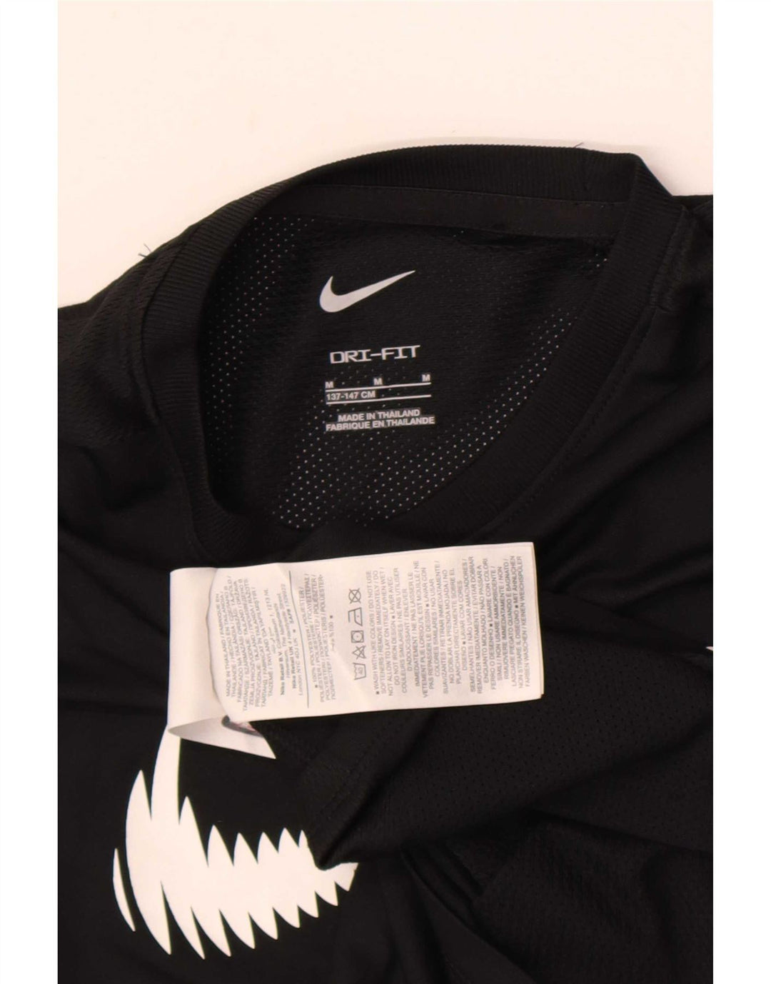 Nike Garçons Dri Fit Graphic T-Shirt Top 10-11 ans Noir Moyen Polyester