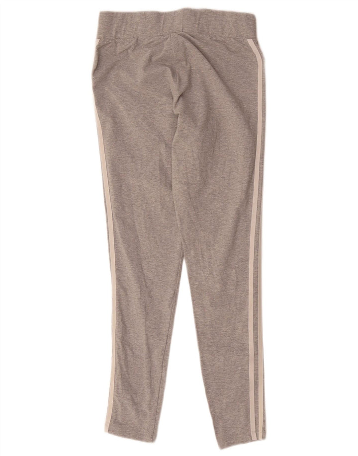 Adidas Leggings Femme UK 12 Coton Chiné Gris Moyen