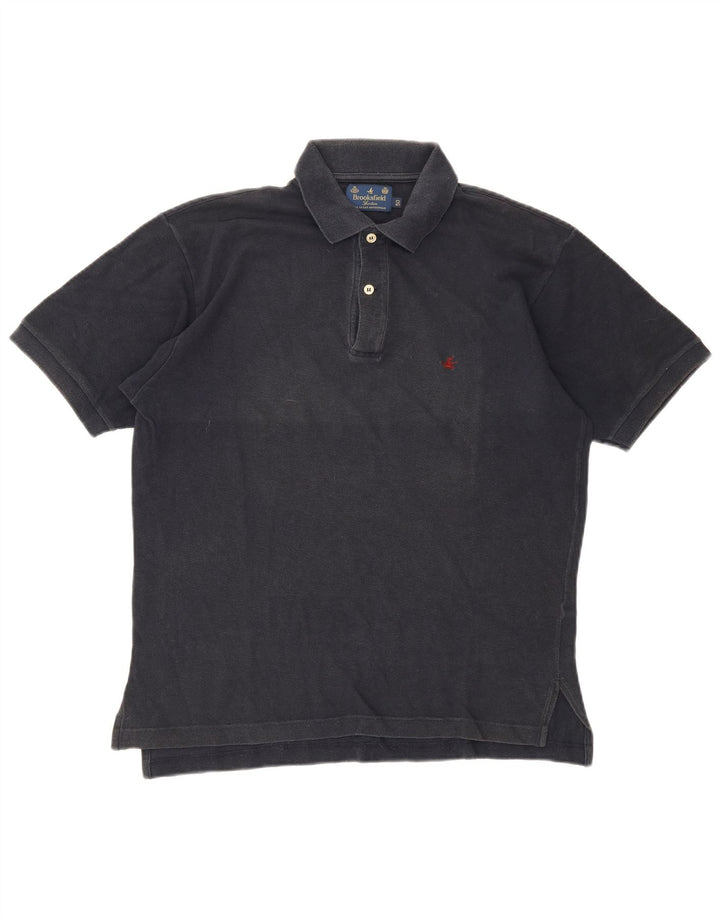 Brooksfield Polo Homme IT 50 Bleu Marine Moyen Coton