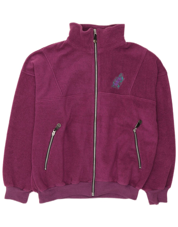 veste polaire surdimensionnée femme vintage UK 16 Grand Violet