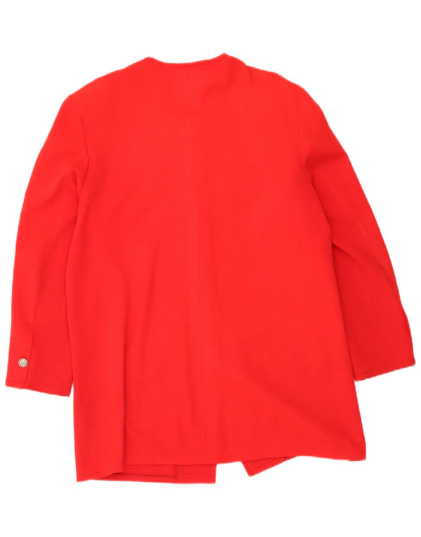 vintage Femme 5 Bouton Blazer Veste UK 12 Rouge Moyen