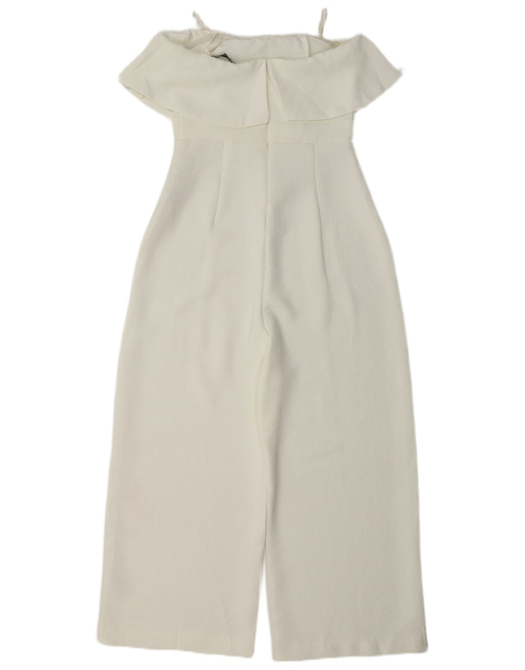 Zara Femme Combinaison Sans Bretelles UK 8 Petit Polyester Blanc