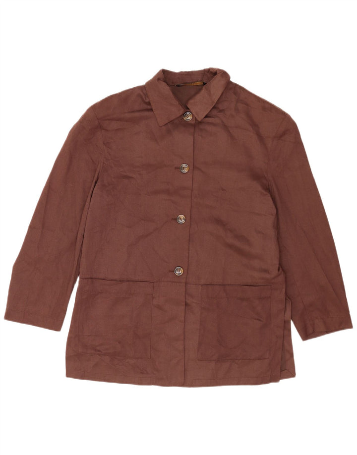 Marks & Spencer Veste blazer à 3 boutons pour femme UK 14 Large Marron Polyester