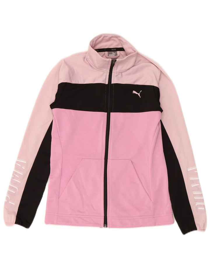 PUMA Veste de Survêtement Graphique Fille 11-12 Ans Rose Colorblock