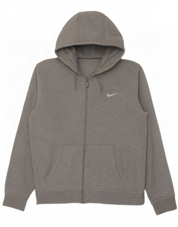 Nike Sweat à capuche zippé en coton moucheté gris moyen pour homme