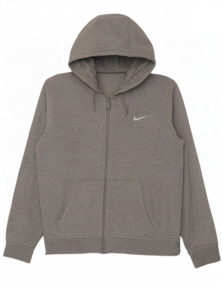Nike Sweat à capuche zippé en coton moucheté gris moyen pour homme