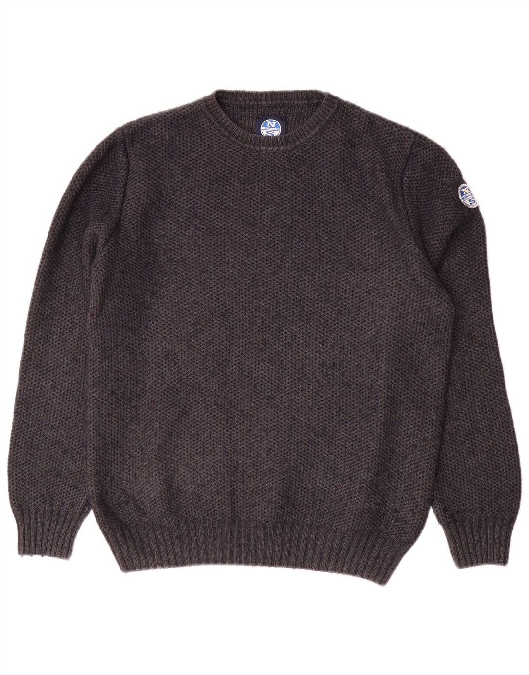 North Sails Pull à col rond pour homme en coton gris petit