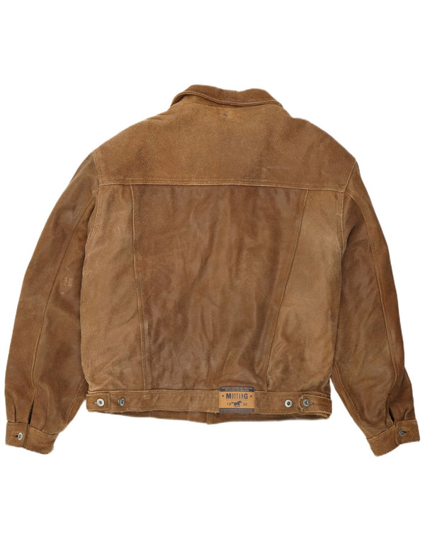 Mustang Veste en cuir bomber pour homme UK 42 XL Marron