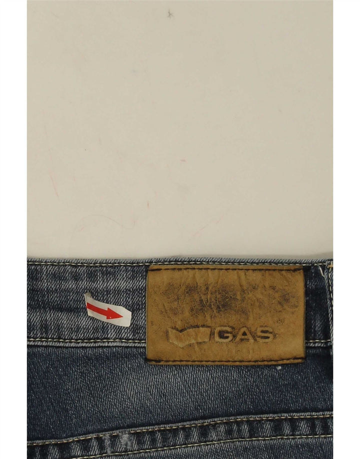 Gas Mens Denim Shorts W32 Medium Blue Cotton