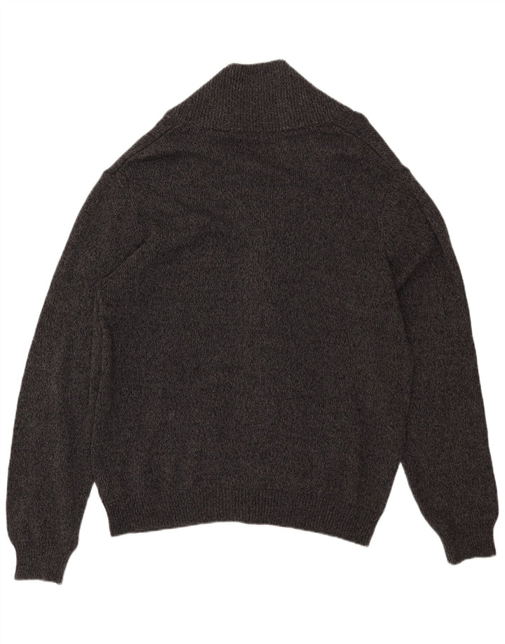 CHAPS Pull Cardigan Homme XL Gris Moucheté Coton