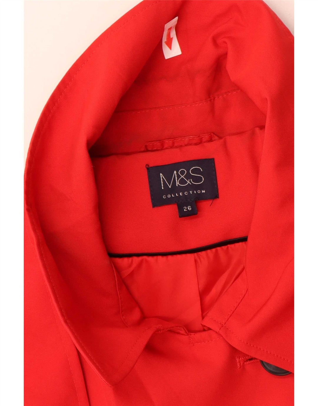 Marks & Spencer Trench-Coat Femme UK 26 5XL Rouge Polyester