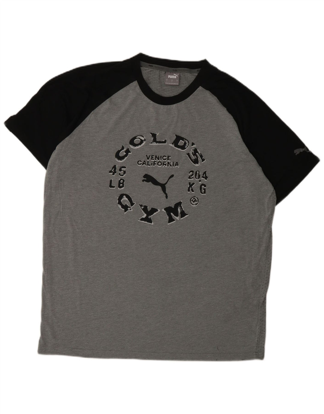 PUMA Mens Venice Graphic T-Shirt Top Large Grey Colourblock
