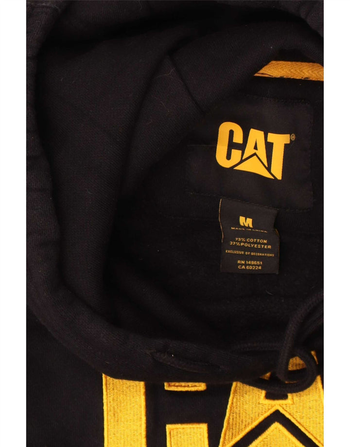 Caterpillar Pull à Capuche Graphique Homme Noir Moyen Coton