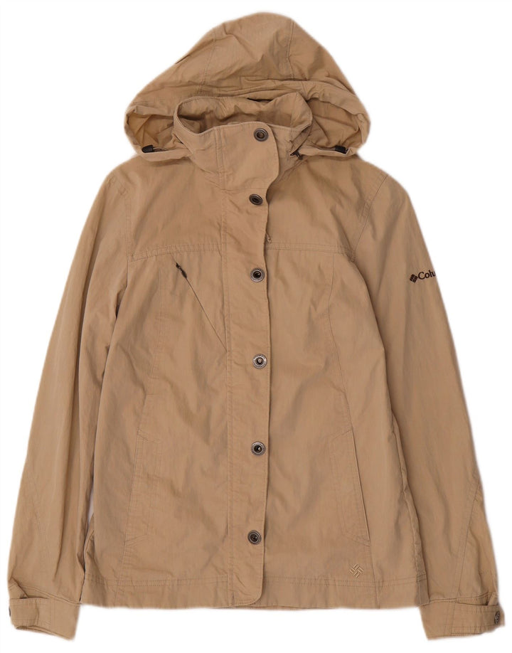 COLUMBIA Veste bomber à capuche pour femme UK 6 XS Coton beige