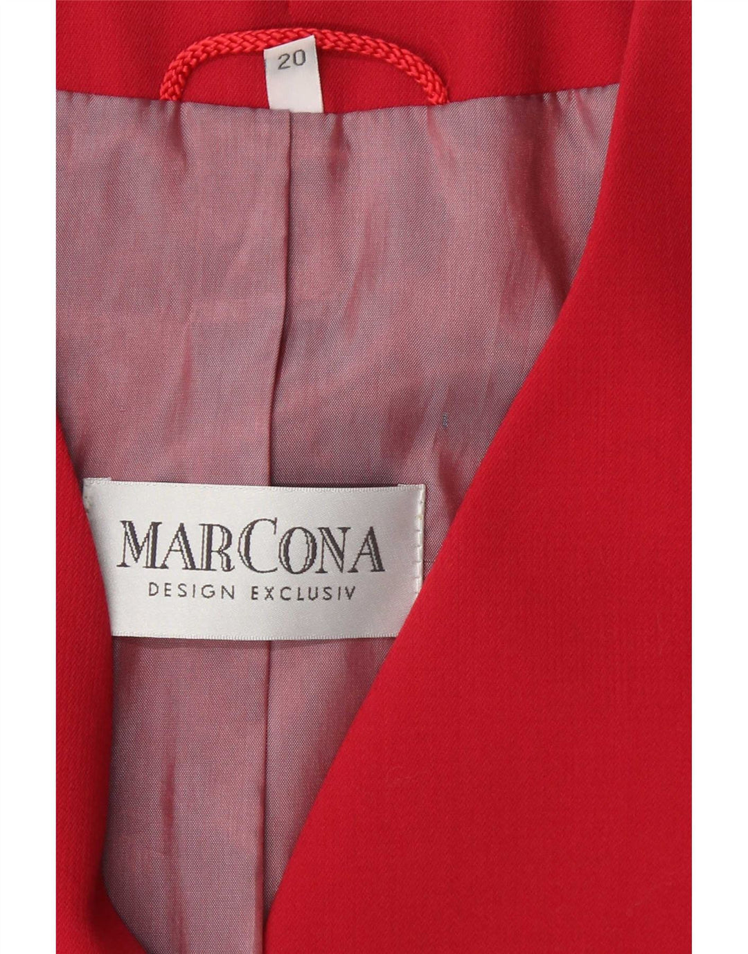 Marcona Veste blazer à manches 3/4 pour femme 4 boutons UK 20 2XL Rouge Polyester