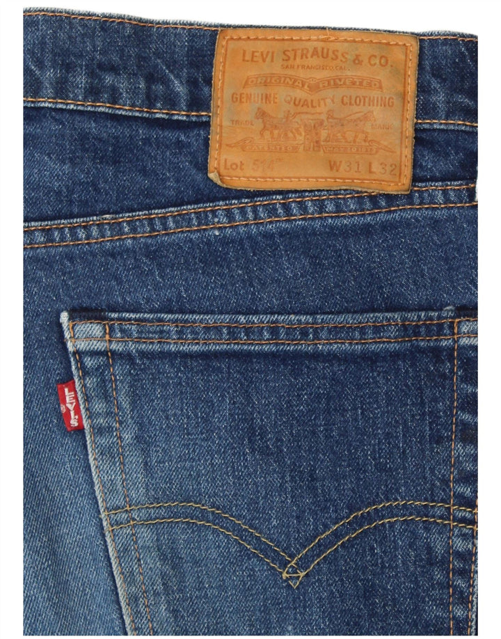 LEVI'S Jean Droit 514 Homme W31 L32 Bleu Coton
