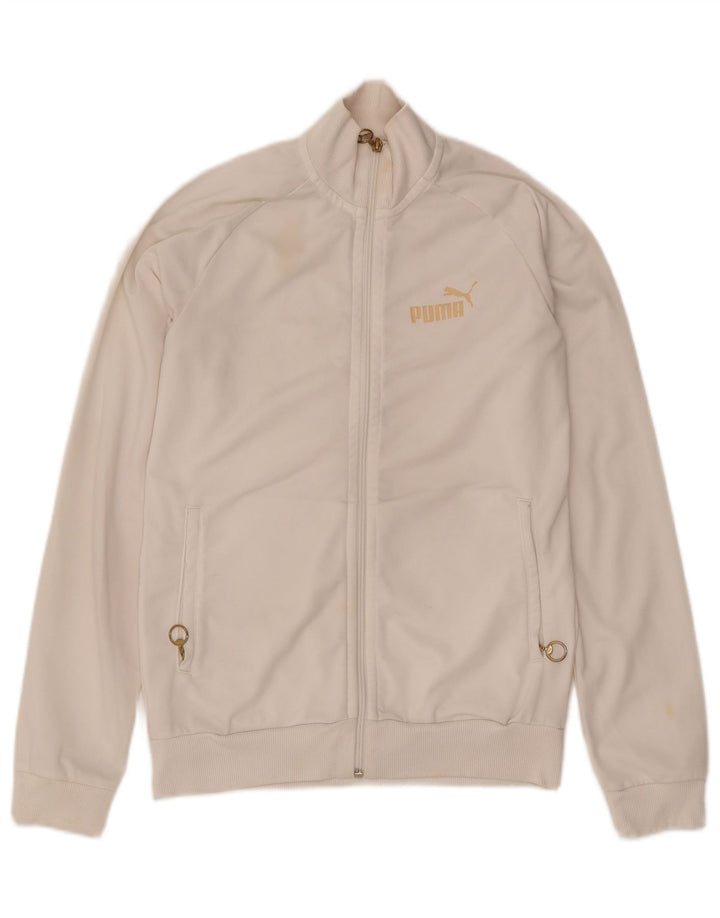 Puma Veste de Survêtement Fille 13-14 Ans Blanc