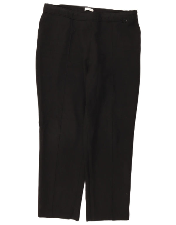 Marks & Spencer Pantalon court droit pour femme UK 16 Large W36 L26 Noir
