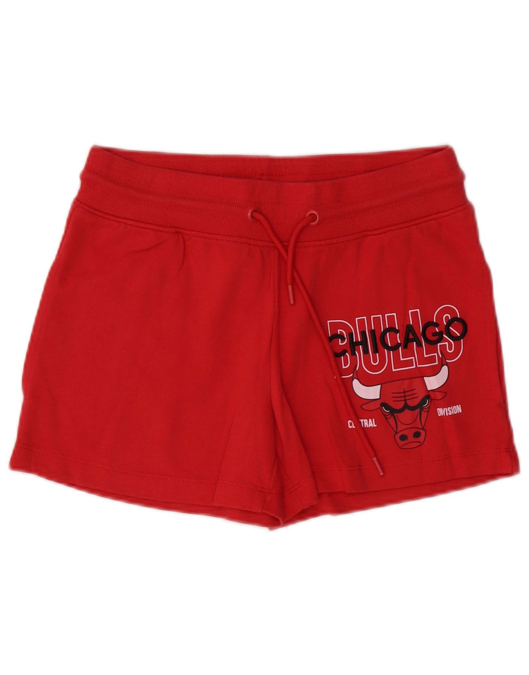 NBA Short de sport graphique Chicago Bulls pour femme UK 10 Petit coton rouge