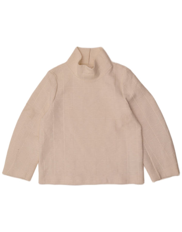 Cos Haut à manches longues pour femme UK 44 Polyester à carreaux blancs moyens