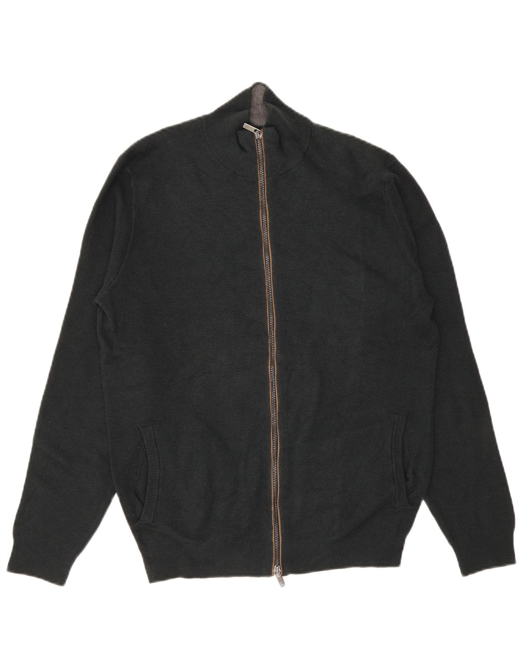 Massimo Dutti Cardigan Pull Homme Vert Moyen Coton