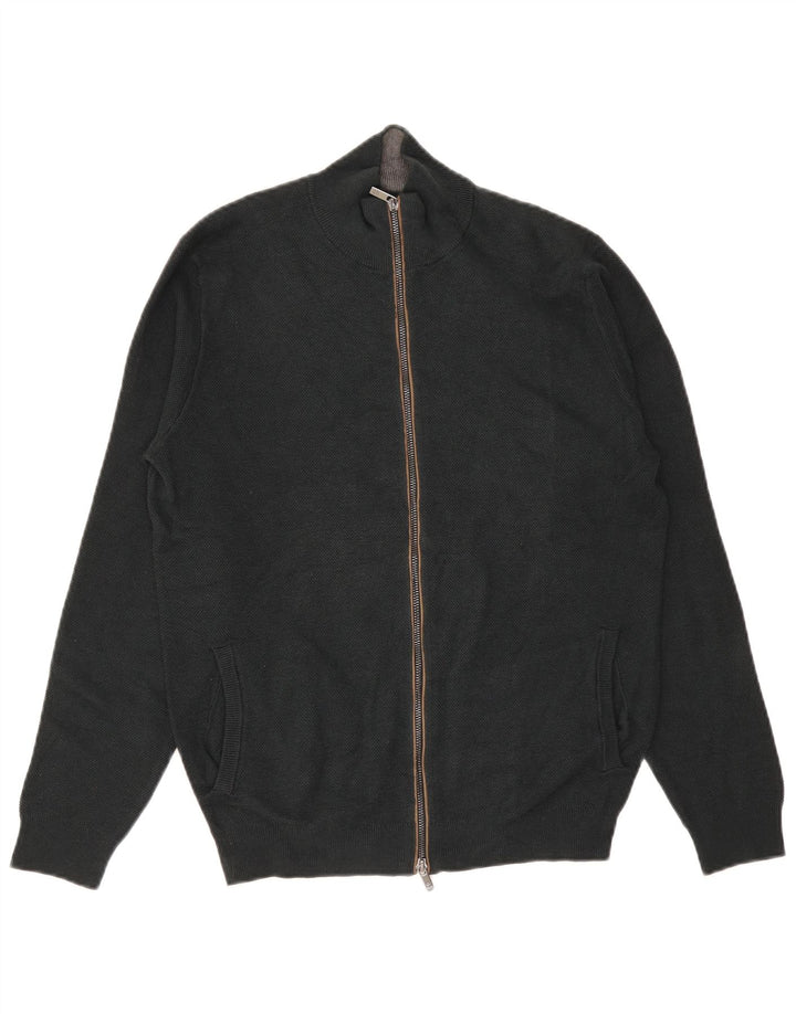 Massimo Dutti Cardigan Pull Homme Vert Moyen Coton