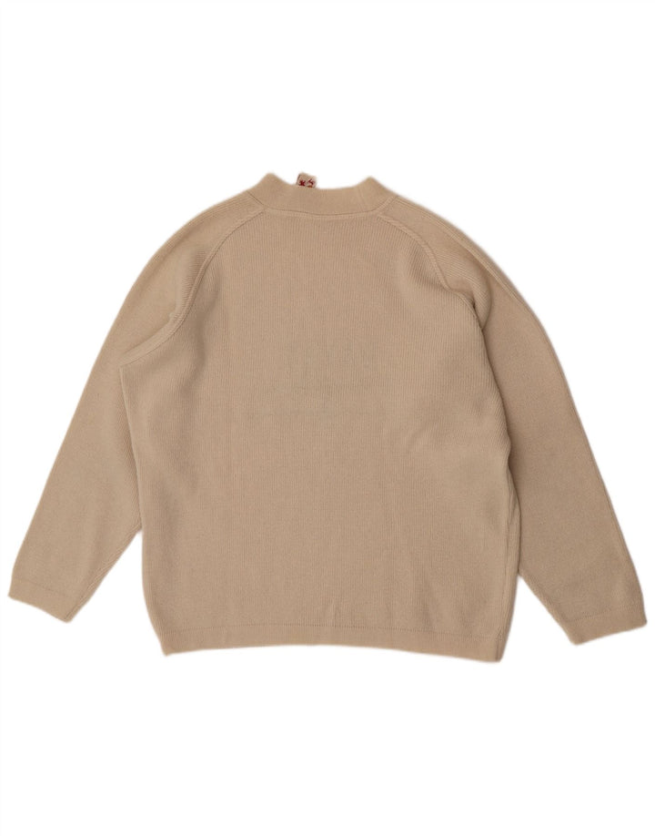 S.Moritz Pull graphique à col roulé pour homme, grand beige
