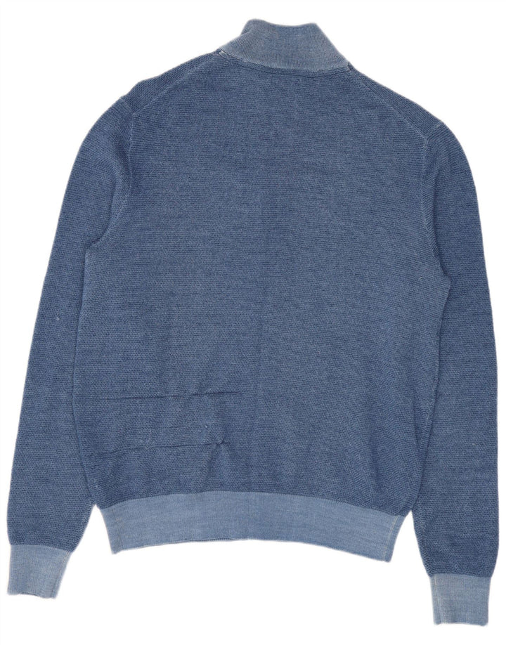 Sun68 Cardigan Homme Laine Mérinos Bleu Moyen