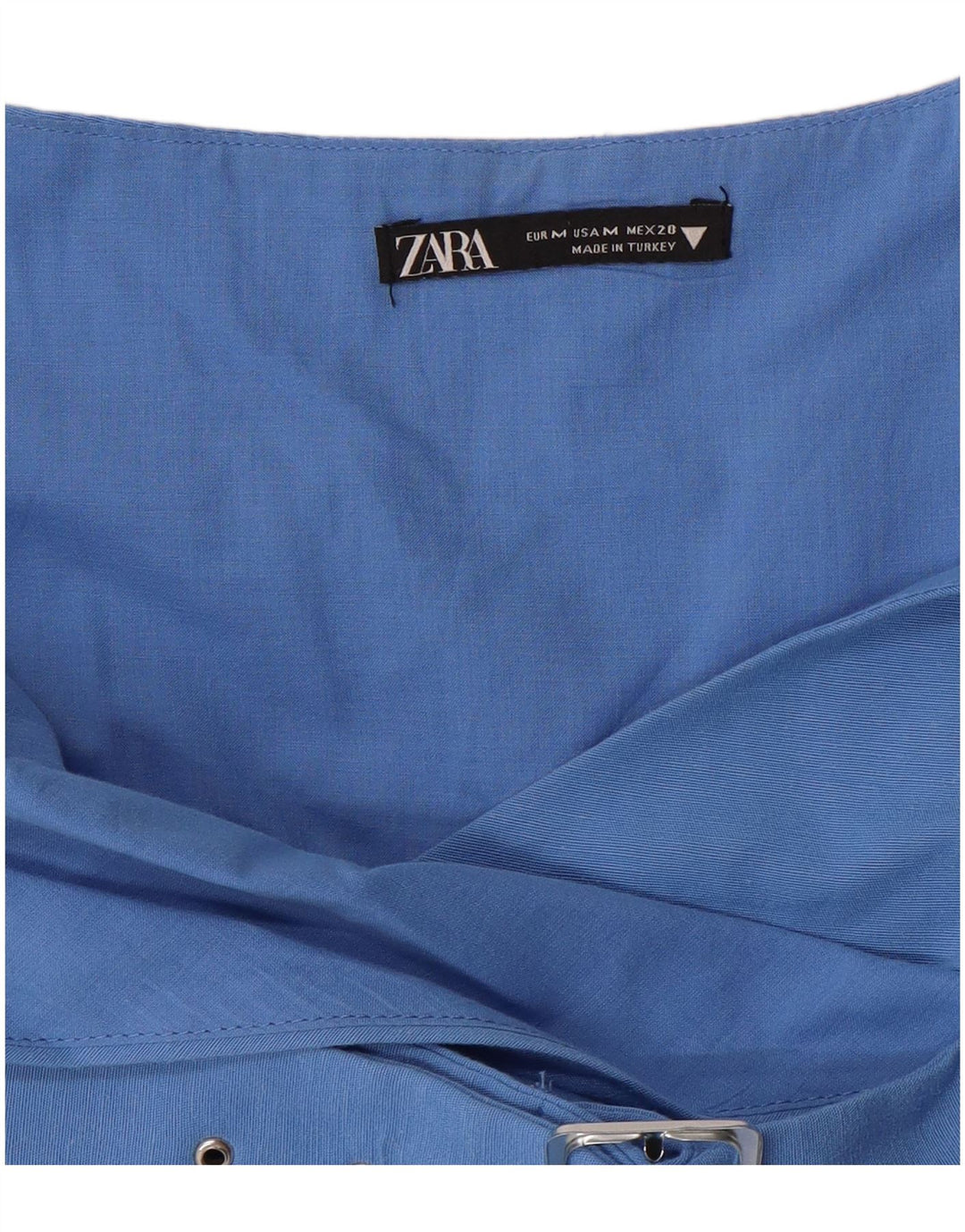 ZARA Robe Slip Femme UK 12 Bleu Moyen