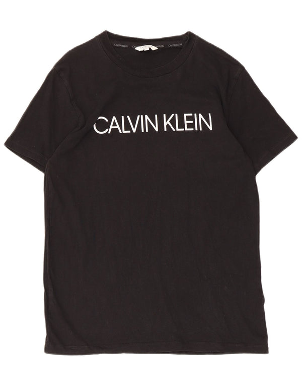 Calvin Klein T-shirt graphique pour homme en coton noir Taille S