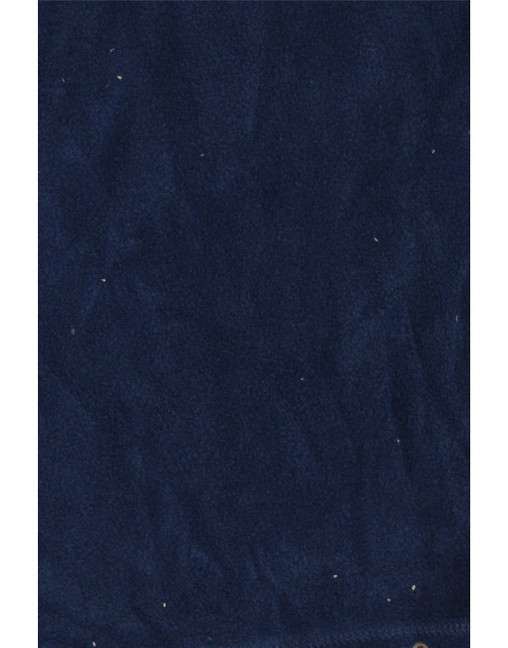 Asics Pull polaire à col zippé pour homme XL Bleu marine Polyester